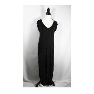 Gothic Summer Witchy Maxi Dress Side Slits Open V Back Size Medium